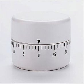 DAILY MINUTUR MEKANISK RUND HVID