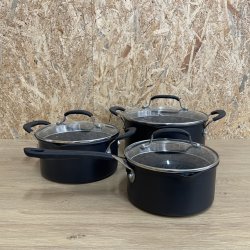 JAMIE OLIVER GRYDES�T 6 DELE + 24/28 CM PANDER HARD ANODISED