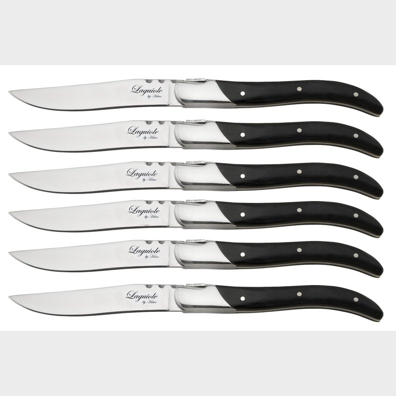  LAGUIOLE BY HAWS STEAKKNIVE SORT IBENHOLDT- 6 STK