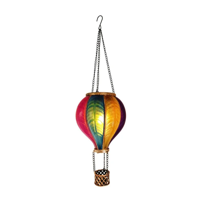SOLAR LUFTBALLON MED FLAMME-EFFEKT 14 X14 X 45CM
