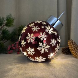 JULEKUGLE M.STJERNER 20LED TIMER