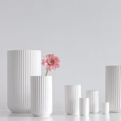 LYNGBY VASE 25 CM HVID