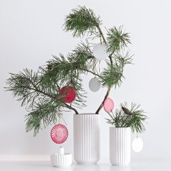 LYNGBY VASE 25 CM HVID