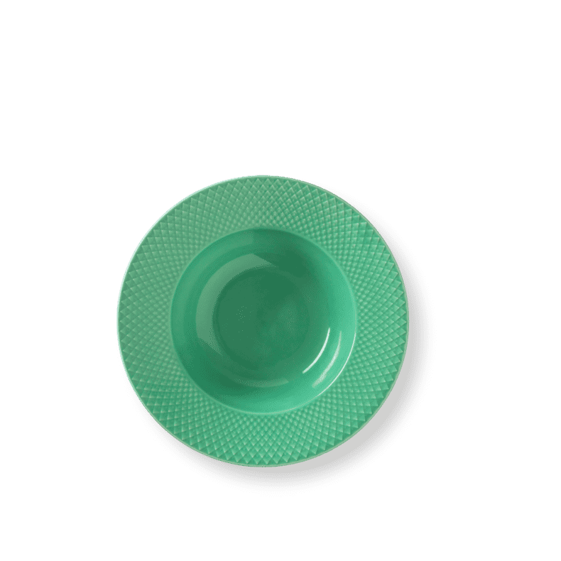 LYNGBY PORCELN RHOMBE COLOR DYB TALLERKEN 24,5 CM GRN