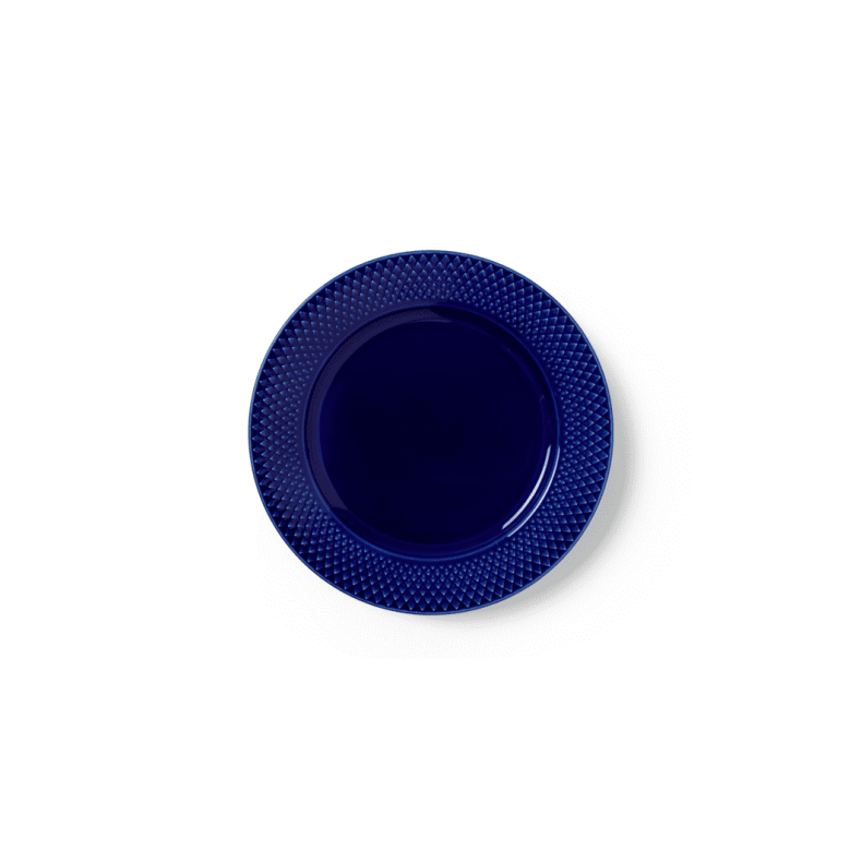 LYNGBY PORCELN RHOMBE COLOR FROKOST TALLERKEN MRKEBL  23 CM