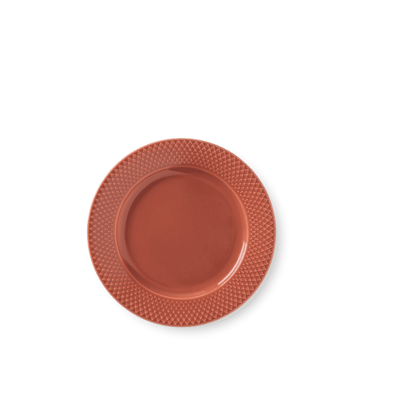 LYNGBY PORCELN RHOMBE COLOR  FROKOSTTALLERKEN 23 CM TERRACOTTA