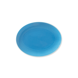 LYNGBY PORCELN RHOMBE COLOR OVALT FAD  28 CM BL 