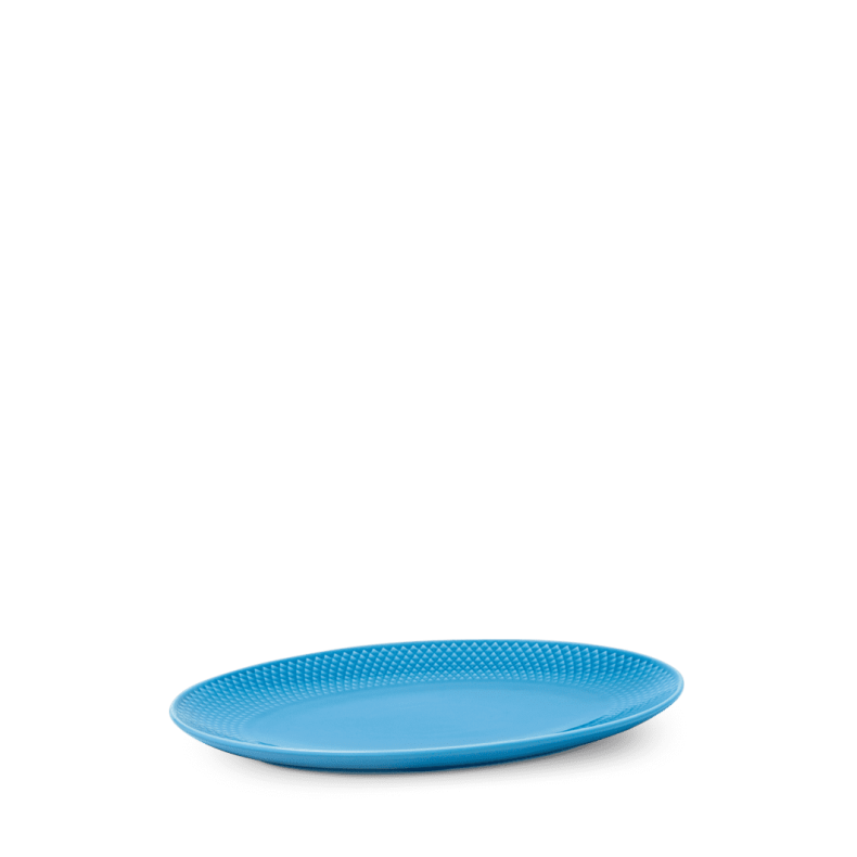 LYNGBY PORCELN RHOMBE COLOR OVALT FAD  28 CM BL 