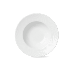 LYNGBY PORCELN RHOMBE DYB TALLERKEN  24,5 CM HVID