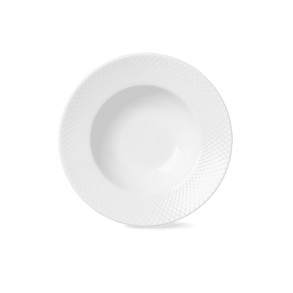 LYNGBY PORCELN RHOMBE DYB TALLERKEN  24,5 CM HVID