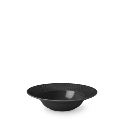 LYNGBY PORCELN RHOMBE EARTH DYB TALLERKEN  24,5 CM SLATE
