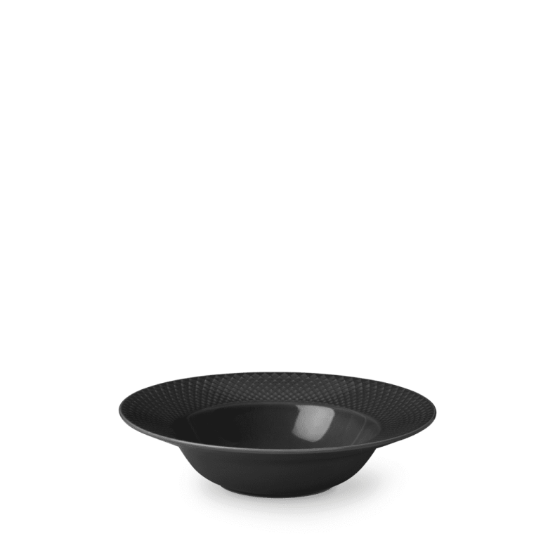 LYNGBY PORCELN RHOMBE EARTH DYB TALLERKEN  24,5 CM SLATE