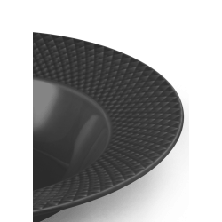 LYNGBY PORCELN RHOMBE EARTH DYB TALLERKEN  24,5 CM SLATE