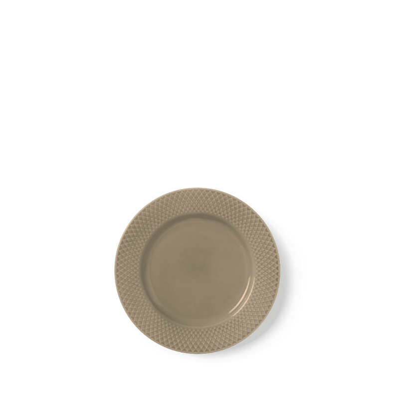 LYNGBY PORCELN RHOMBE EARTH FROKOSTTALLERKEN  23 CM CLAY