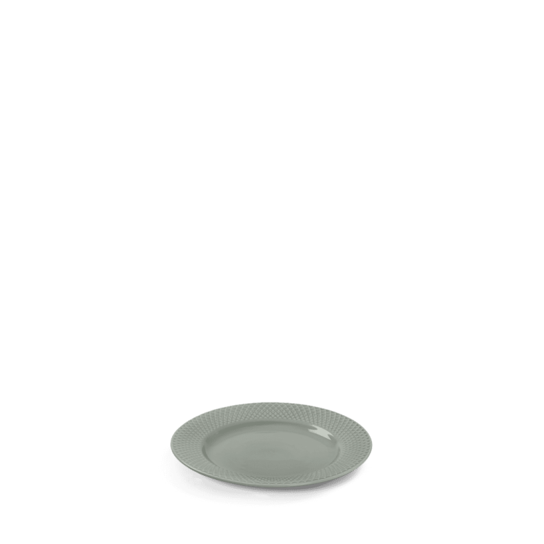 LYNGBY PORCELN RHOMBE EARTH FROKOSTTALLERKEN  21 CM MOSS