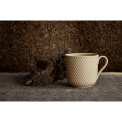 LYNGBY PORCELN RHOMBE EARTH KRUS MED HANK 39 CL MARBLE
