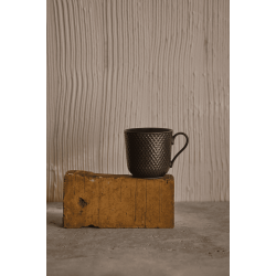 LYNGBY PORCELN RHOMBE EARTH KRUS MED HANK 39 CL SLATE