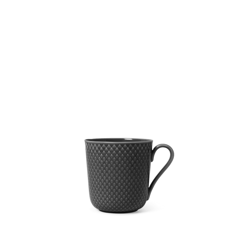 LYNGBY PORCELN RHOMBE EARTH KRUS MED HANK 39 CL SLATE