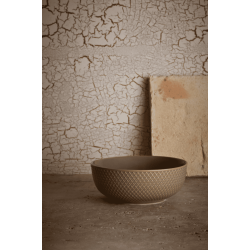 LYNGBY PORCELN RHOMBE EARTH SKL  15,5 CM CLAY