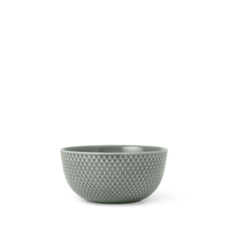 LYNGBY PORCELN RHOMBE EARTH SKL  13 CM MOSS