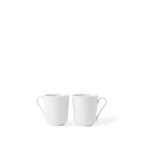 LYNGBY PORCELN RHOMBE KRUS MED HANK 33 CL HVID