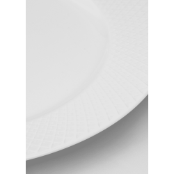LYNGBY PORCELN RHOMBE MIDDAGSTALLERKEN 27 CM HVID