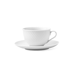 LYNGBY PORCELN RHOMBE TEKOP MED UNDERKOP 24 CL HVID