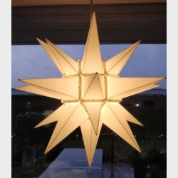 HERRNHUTER STJERNE 40 CM HVID PLAST