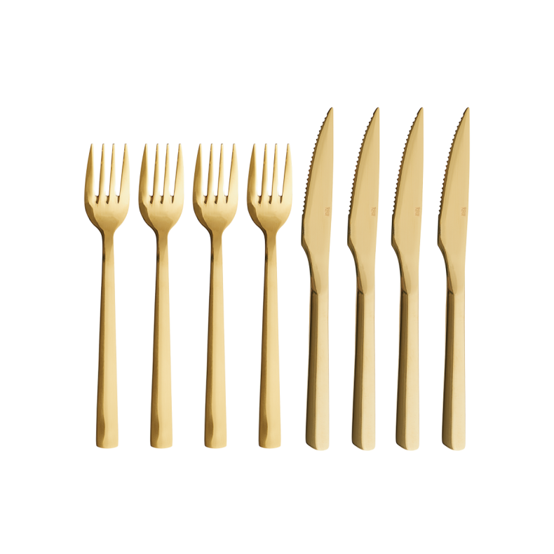 RAW STEAKST GULD - 8 DELE