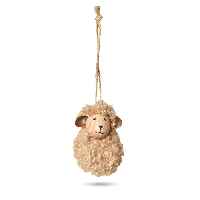 F�R FLUFFY H�NGE H7CM LYS BRUN