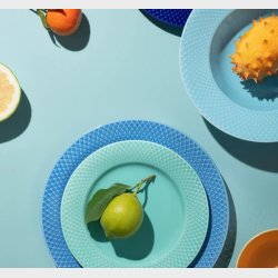 LYNGBY RHOMBE COLOR TALLERKEN 21 CM AQUA