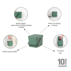 BRABANTIA AFFALDSSPAND 6 L GRN