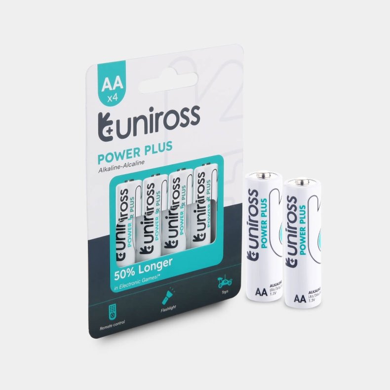 UNIROSS POWER PLUS AA BATTERI 4STK