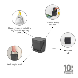 BRABANTIA AFFALDSSPAND 3 L GR