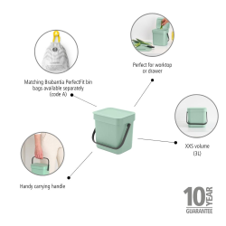 BRABANTIA AFFALDSSPAND 3 L JADE GREEN