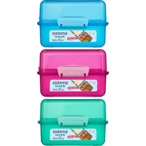 SISTEMA LUNCH CUBE 1,4L - ASSORTERET