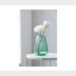 KUSINTHA VASE 22CM GR�N GLAS