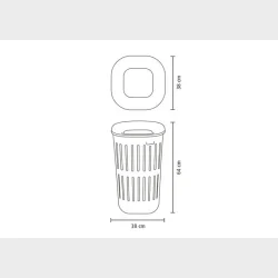 BRABANTIA COLLECT-IT VASKET�JSKURV 55L BEIGE