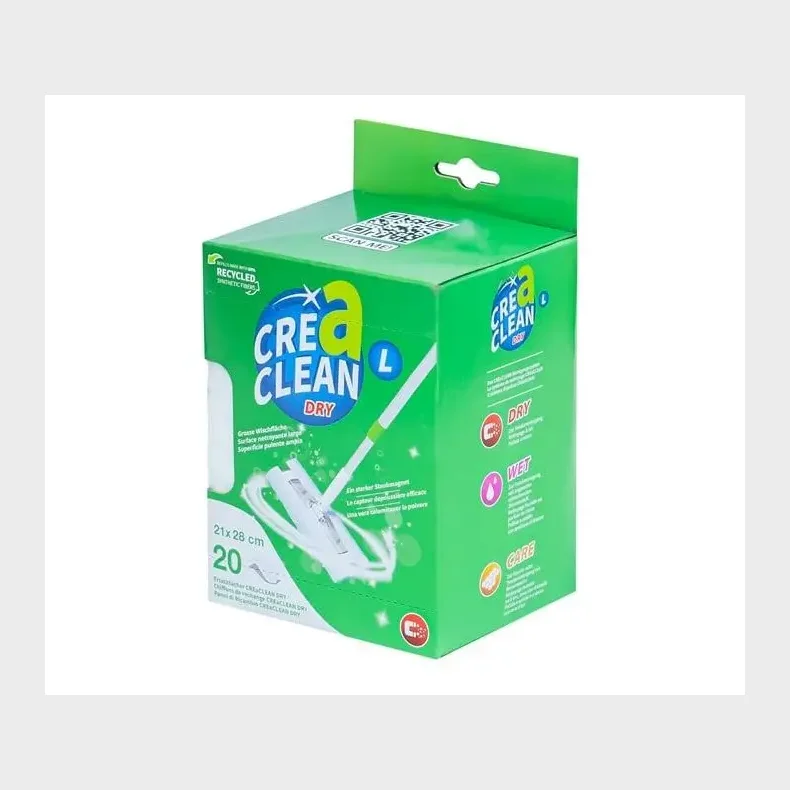 CREA CLEAN DRY WIPES 21X28 CM 20STK