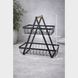 TR�DKURV 2 HYLDER METAL SORT