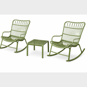 LOUNGEBORD 45X45 + 2 GYNGESTOL GR�NPLAST