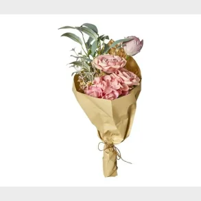 DA'CORE BUKET MED HORTENSIA & ROSER 55CM ROSA