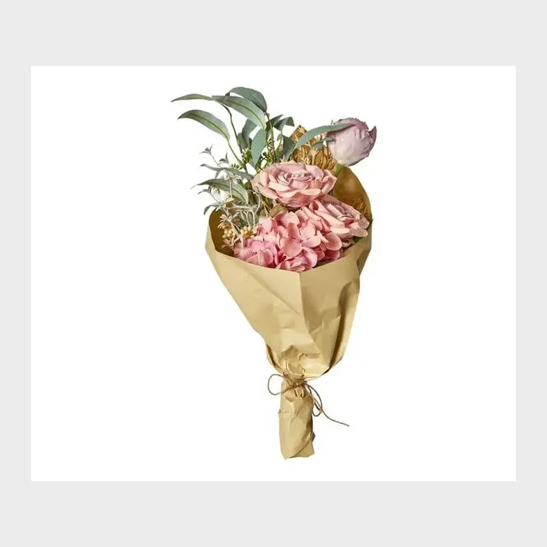 DA'CORE BUKET MED HORTENSIA &amp; ROSER 55CM ROSA