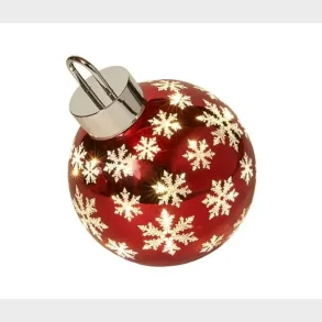 JULEKUGLE M.STJERNE 15LED TIMER