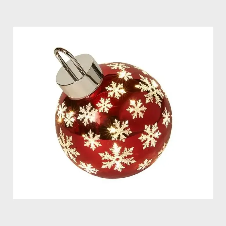 JULEKUGLE M.STJERNE 15LED TIMER