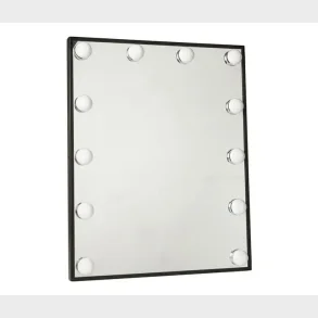 MAKE UP SPEJL MED 12 PRE 40 X 50 CM SORT