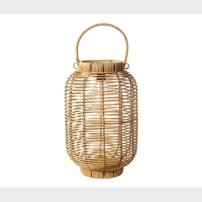 LANTERNE MED SOLCELLEP�RE NATUR 22,5 X 35 CM