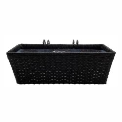 ALTANKASSE MED B�JLE 40CM SORT RATTAN