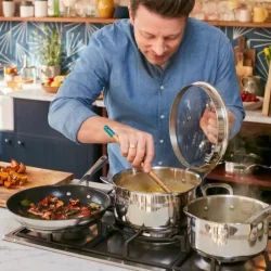 JAMIE OLIVER BY TEFAL COOK SMART GRYDES�T 6 DELE RUSTFRIT ST�L