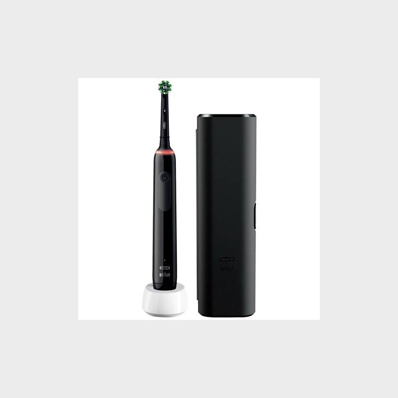 ORAL-B PRO 3 SORT ELEKTRISK TANDB�RSTE MED REJSEETUI